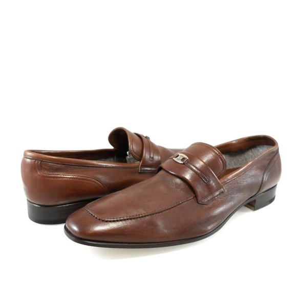 NIB$550 Bruno Magli Rosarbio Leather Flex Loafer Slip-On Dress Men's Shoes 13 - Picture 1 of 15